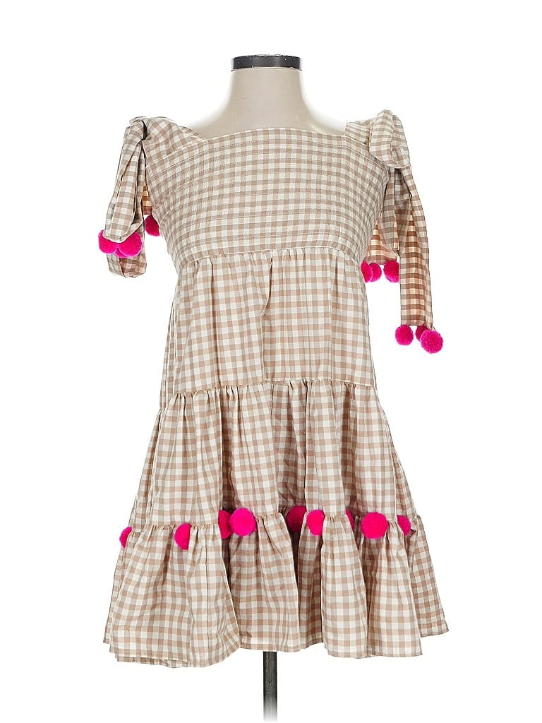 Pre-owned Sundress Casual Dress In Brown