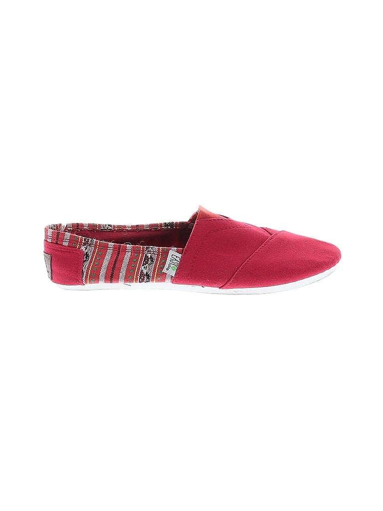 Pre-owned Assorted Brands Flats In Red