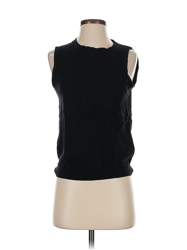 Pre-owned J.crew Factory Store Sleeveless Top Black Boatneck Tops
