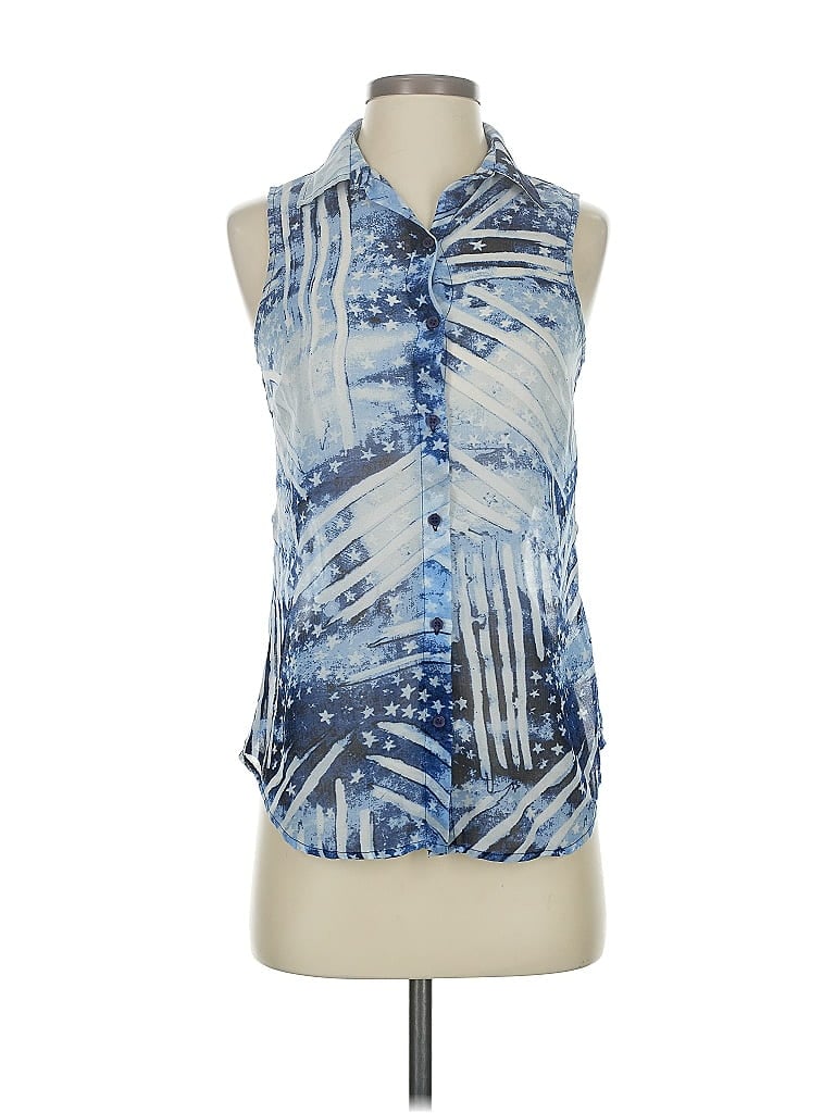 Pre-owned Jessica Simpson Sleeveless Blouse In Blue