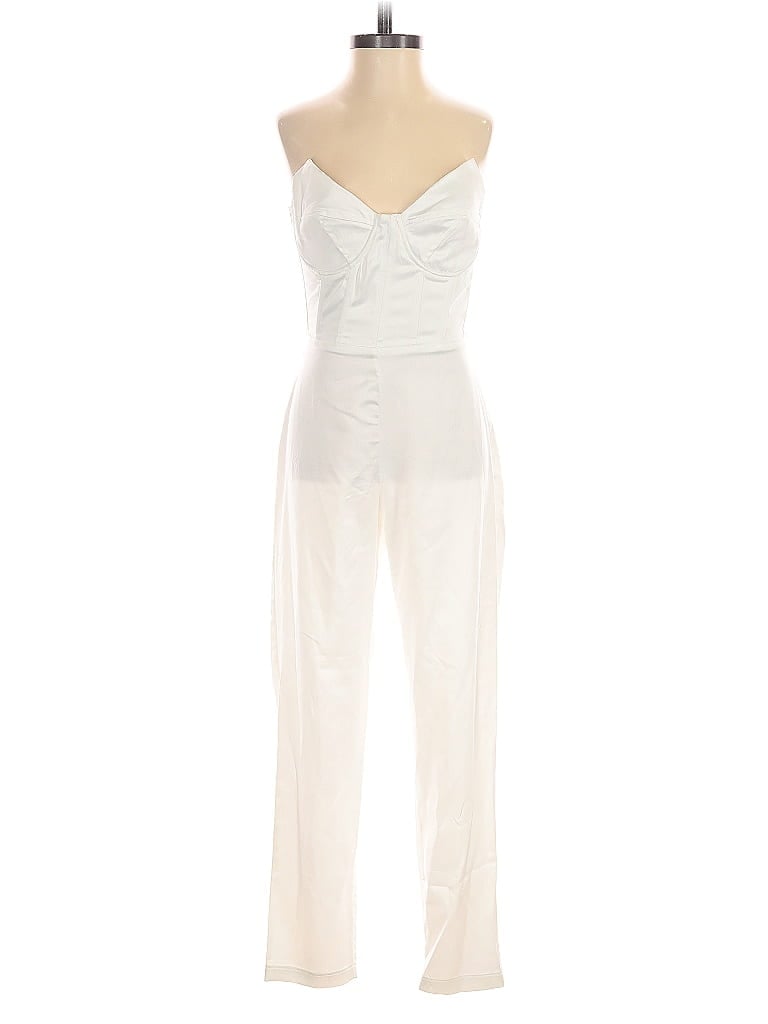 Pre-owned Prettylittlething Jumpsuit In White