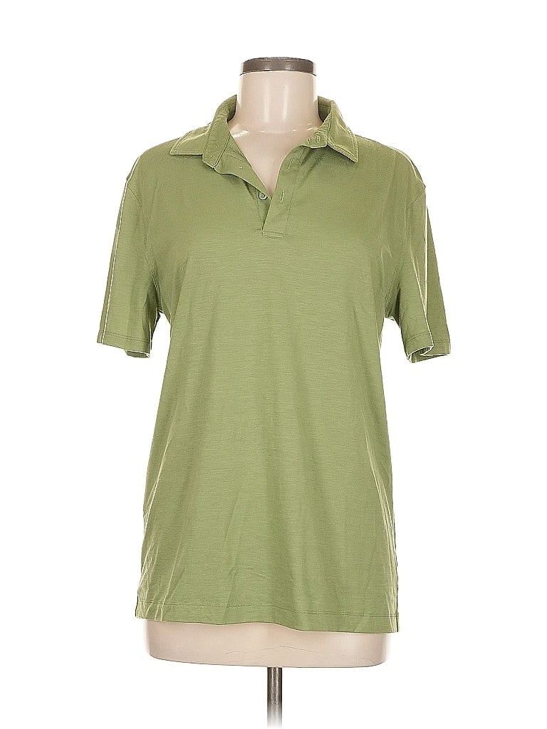 Pre-owned Unbranded Short Sleeve Polo Shirt In Green