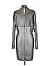 Assorted Brands Metallic Silver Cocktail Dress Size L - photo 2