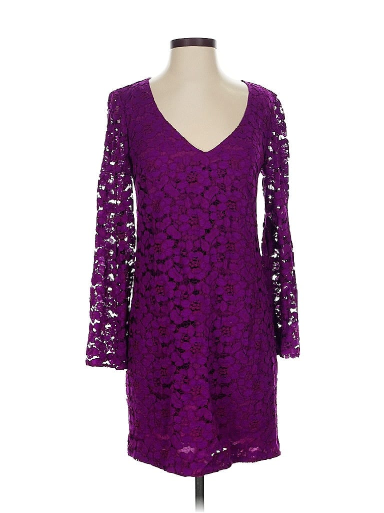Pre-owned Trina Trina Turk Cocktail Dress In Purple