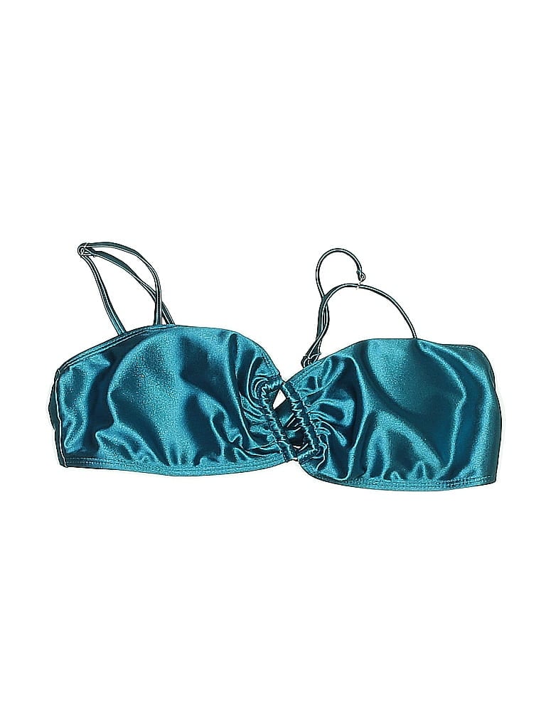Pre-owned Unbranded Swimsuit Top Teal Swimwear In Blue