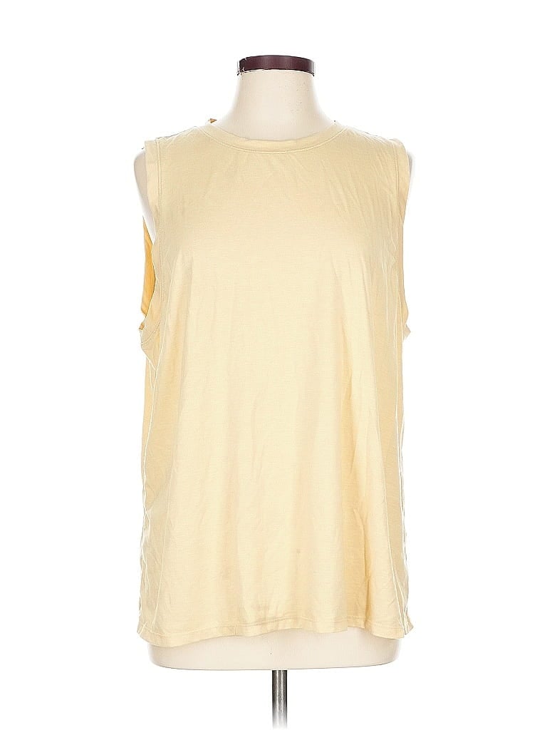 Pre-owned Calvin Klein Performance Sleeveless T-shirt In Yellow