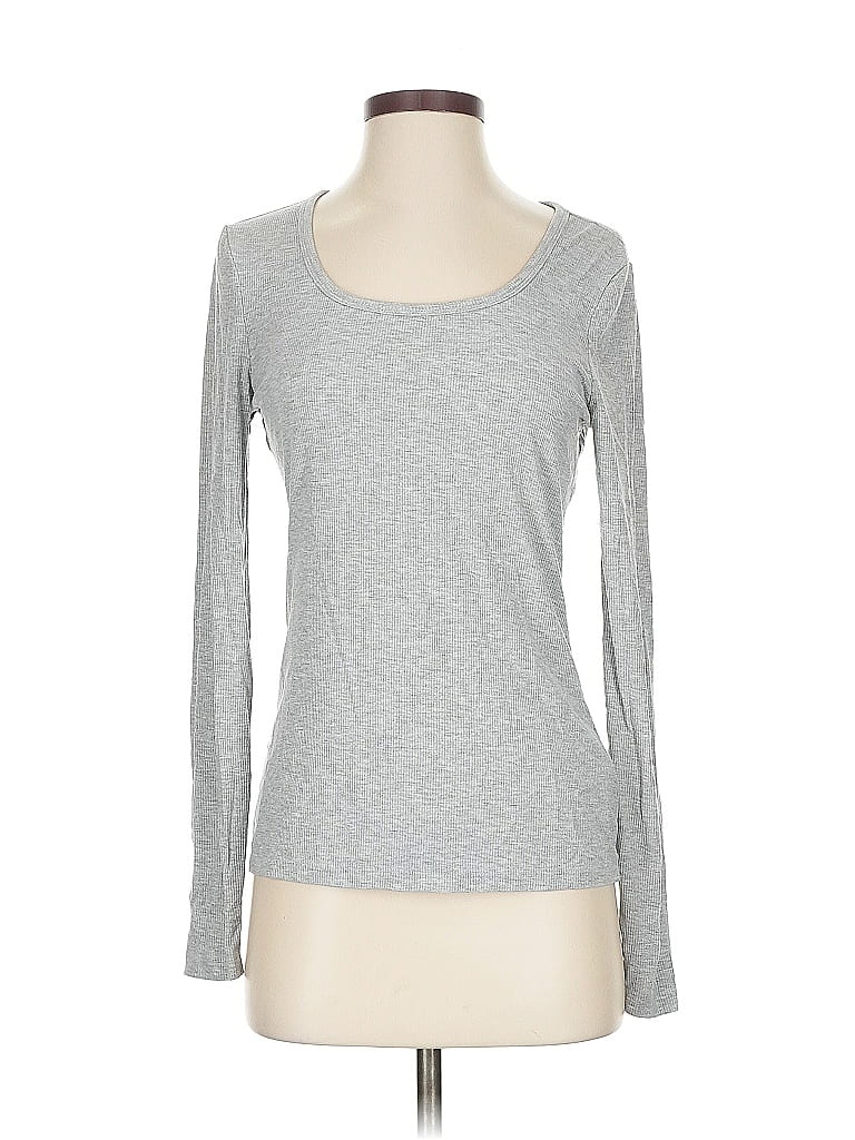 Pre-owned Brooks Brothers Long Sleeve T-shirt In Gray