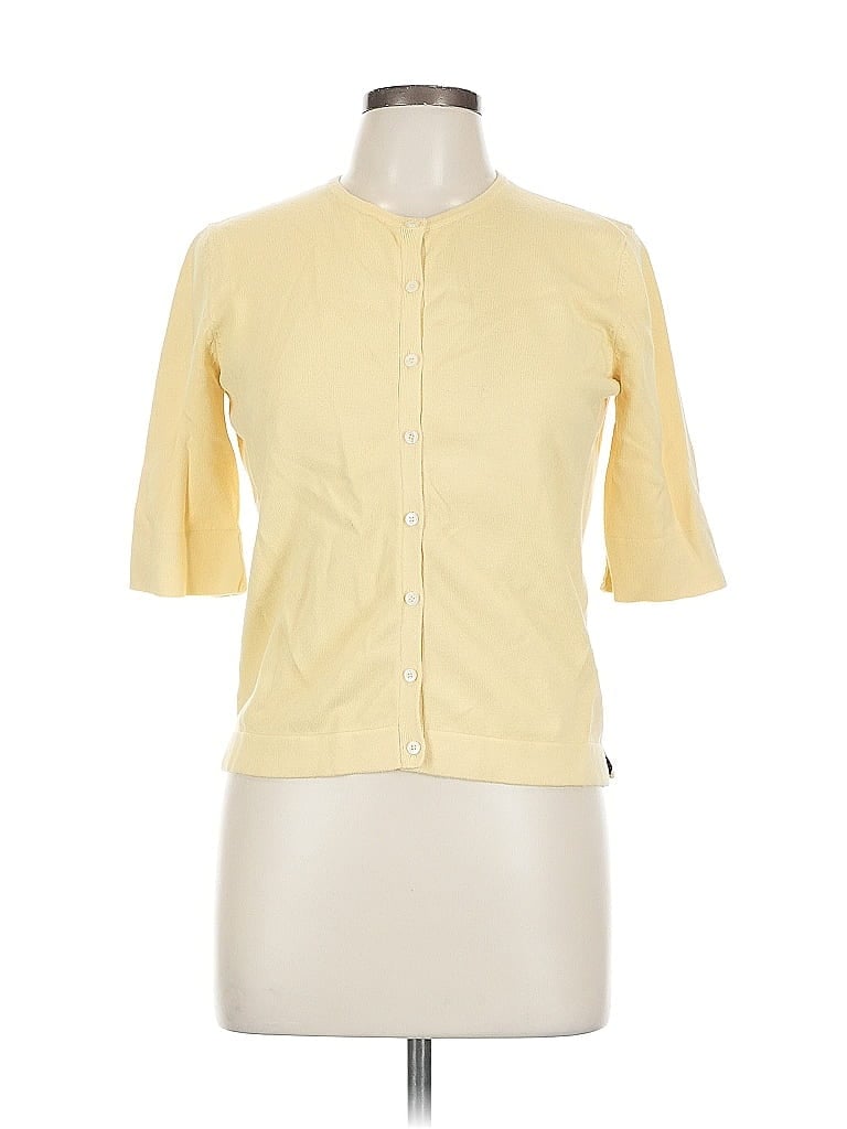 Pre-owned Polo Ralph Lauren Cardigan Sweater In Yellow