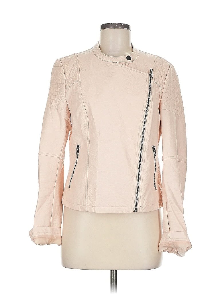Pre-owned Cupcakes And Cashmere Faux Leather Jacket In Pink