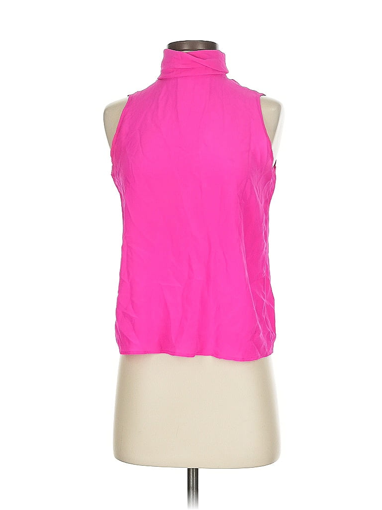 Pre-owned Jordan Sleeveless Silk Top Pink Halter Neckline Tops