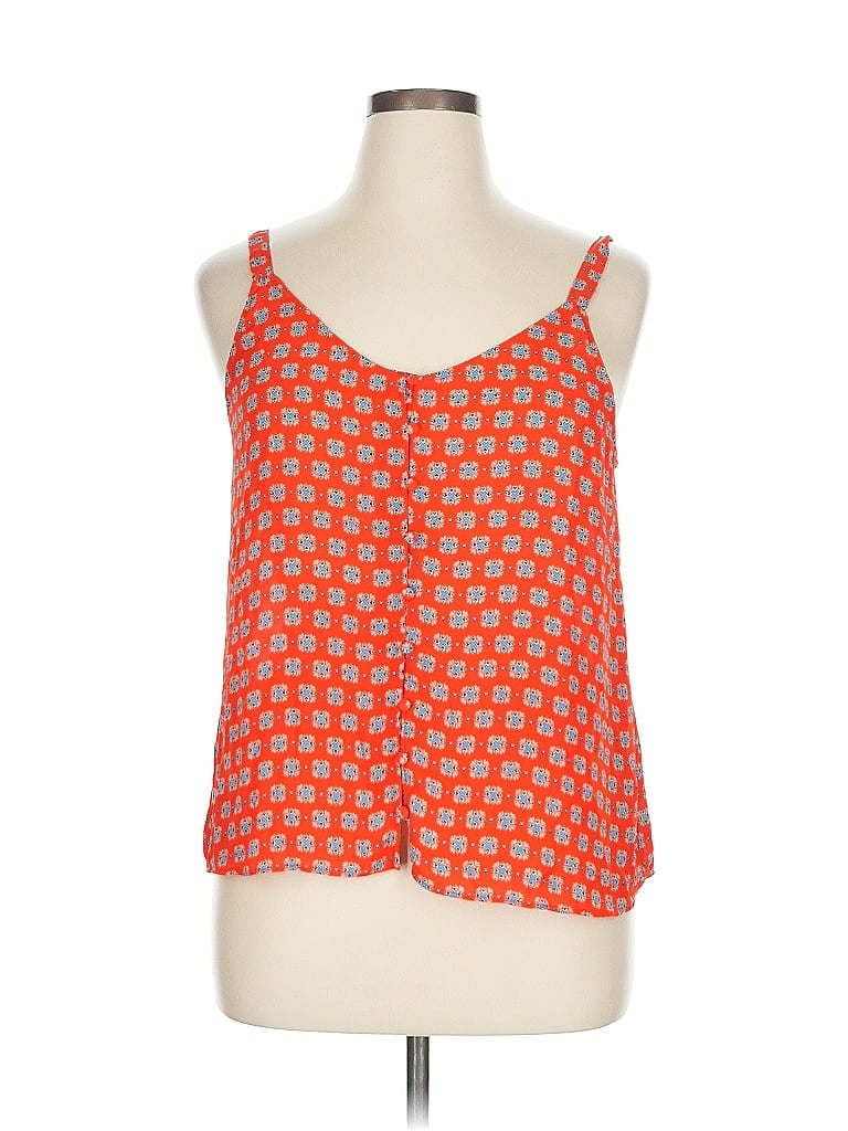 Pre-owned Rose + Olive Sleeveless Blouse In Orange