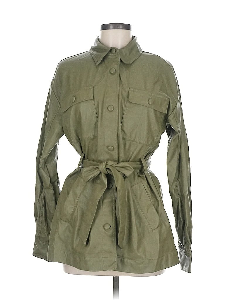 Pre-owned Love, Whit By Whitney Port Trenchcoat In Green