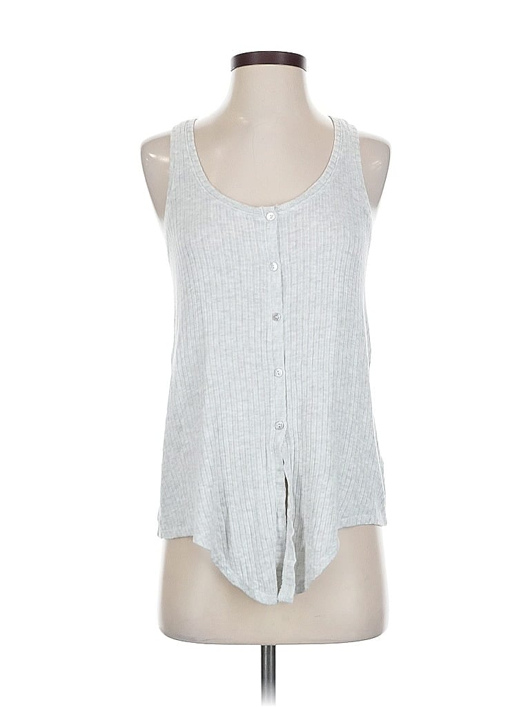 Pre-owned A New Day Tank Top Gray Plunge Neckline Tops