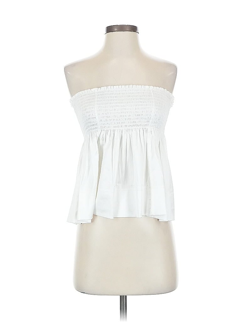 NATURAL LIFE Pre-owned Tube Top Ivory Strapless Neckline Tops In White