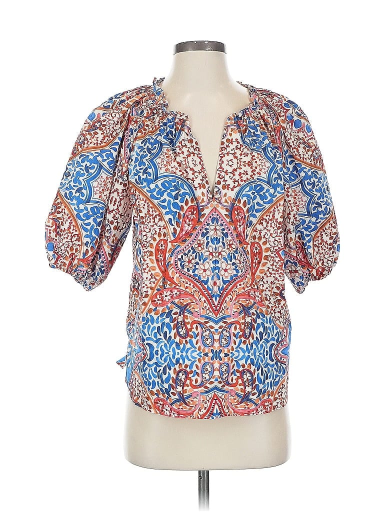 Pre-owned Xirena Short Sleeve Blouse In Orange