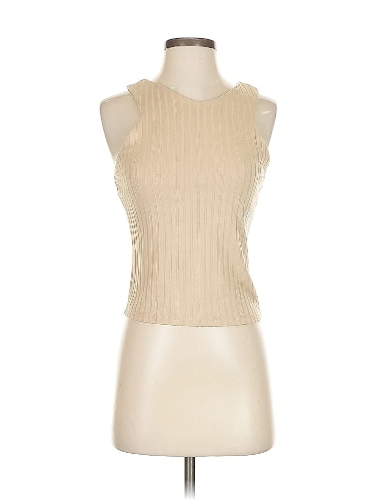 Click to view more detailed imagery on our partner's website Pre-owned Treasure & Bond Tank Top Tan Halter Neckline Tops In Brown