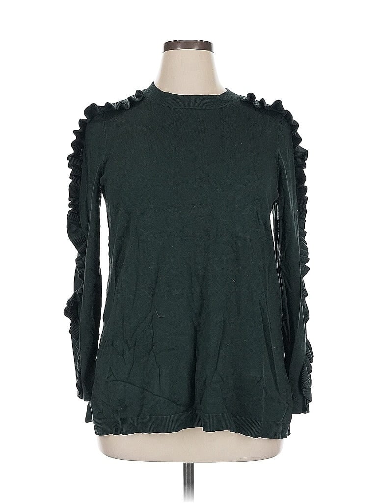 Pre-owned Lane Bryant Pullover Sweater In Green