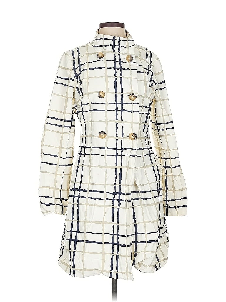 Pre-owned Banana Republic Factory Store Coat In White