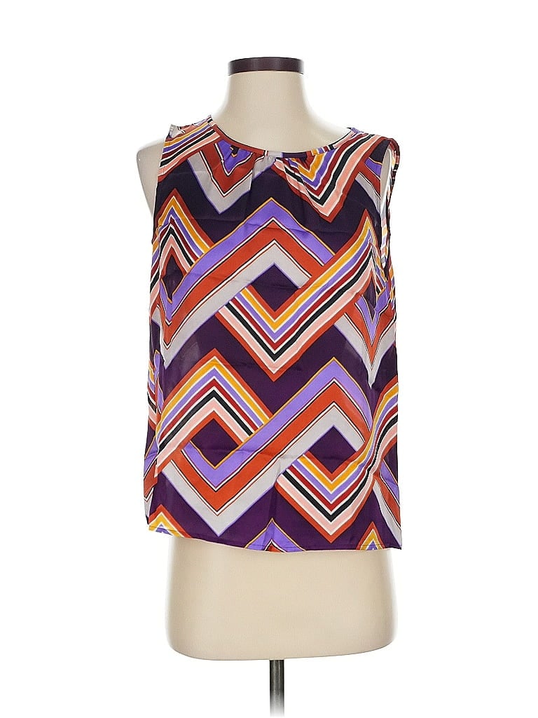 Pre-owned Nine West Sleeveless Blouse In Purple