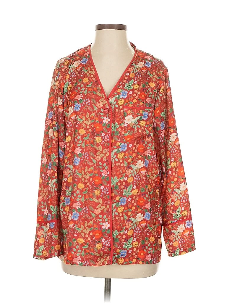 UNBRANDED Pre-owned Long Sleeve Blouse In Red