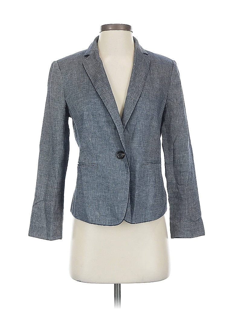 Pre-owned Ann Taylor Blazer Jacket In Gray