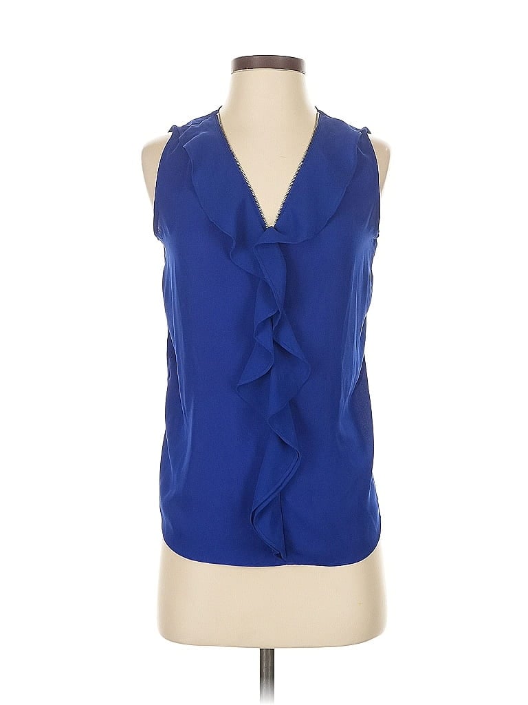 Pre-owned Inc International Concepts Sleeveless Blouse In Blue