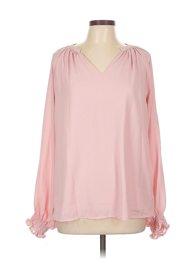 Pre-owned Unbranded Long Sleeve Blouse In Pink