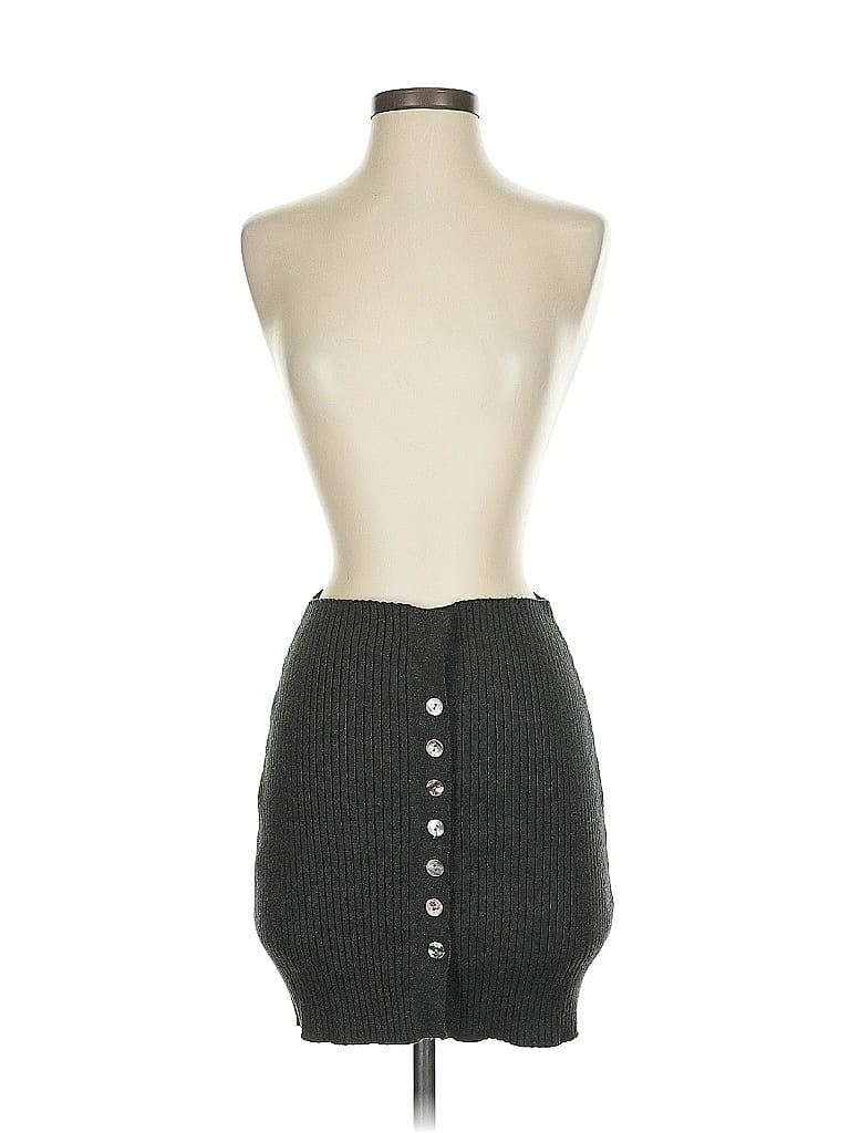 Pre-owned Finesse Tube Top Gray Strapless Neckline Tops