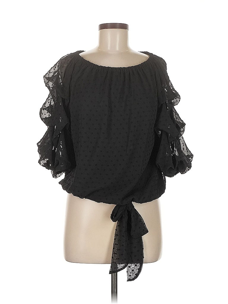 Click to view more detailed imagery on our partner's website Pre-owned Cece 3/4 Sleeve Blouse In Black