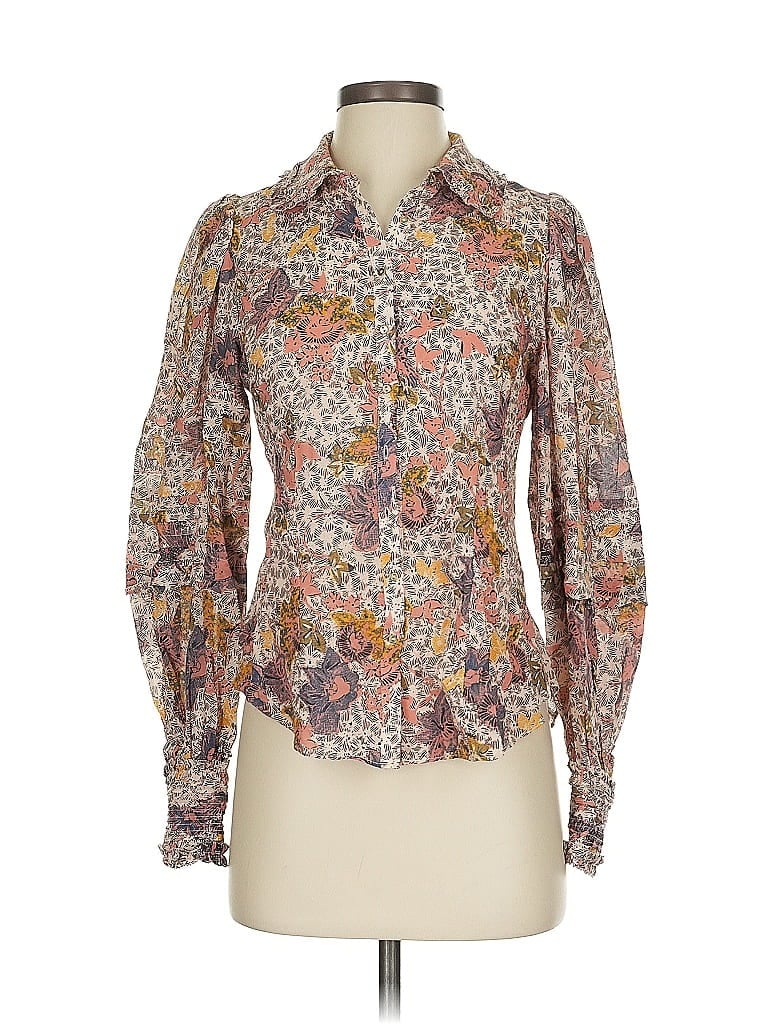 Pre-owned Ulla Johnson Long Sleeve Blouse In Brown