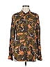 Oshoplive 100% Viscose Brown Long Sleeve Button-Down Shirt Size 8 - photo 1