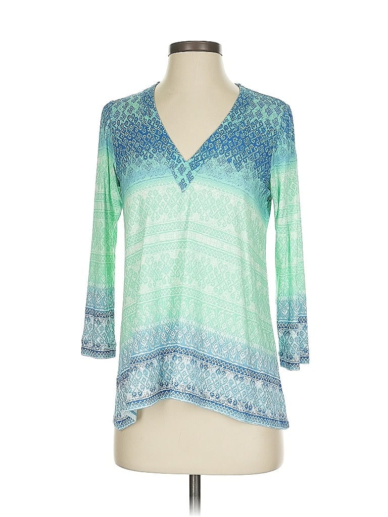 Pre-owned Hale Bob 3/4 Sleeve T-shirt In Blue