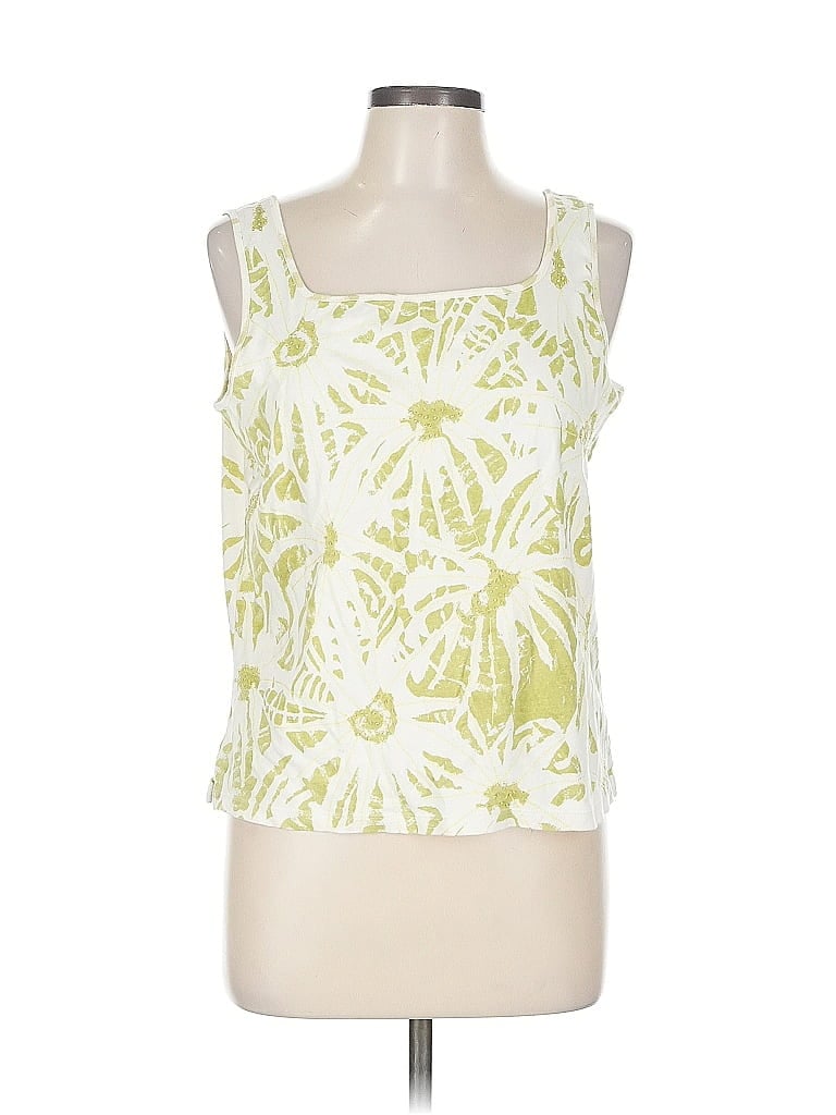 Pre-owned Sigrid Olsen Tank Top Green Halter Neckline Tops