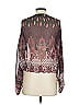 Bebe Purple Black 3/4 Sleeve Blouse Size S - photo 2
