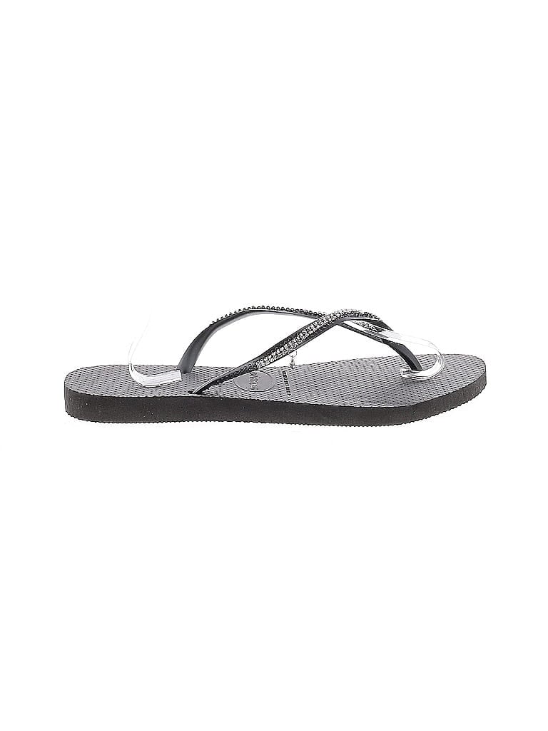 Pre-owned Havaianas Flip Flops In Black