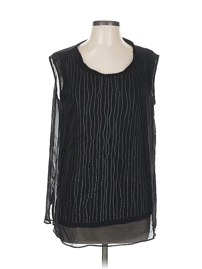 Pre-owned Simply Vera Vera Wang Sleeveless Blouse In Black