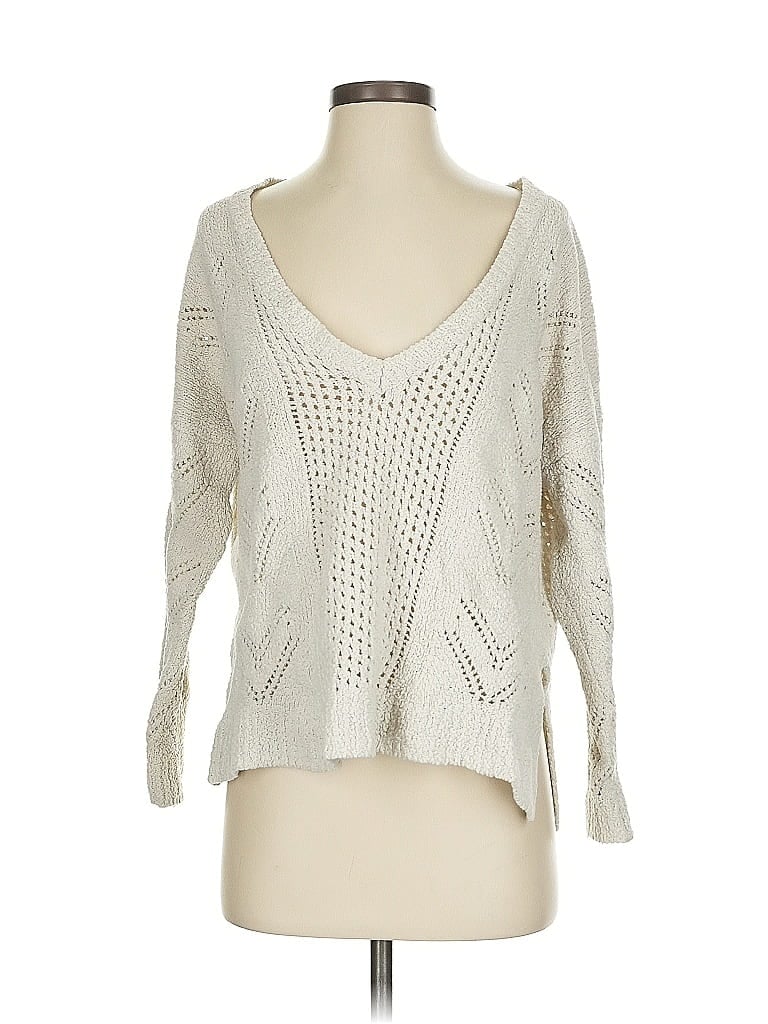 Pre-owned Cupcakes And Cashmere Pullover Sweater In White