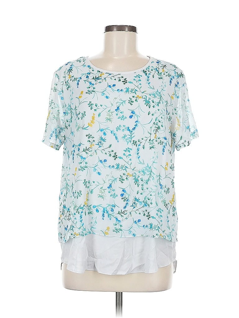 Click to view more detailed imagery on our partner's website Pre-owned Dkny Short Sleeve Blouse In Blue