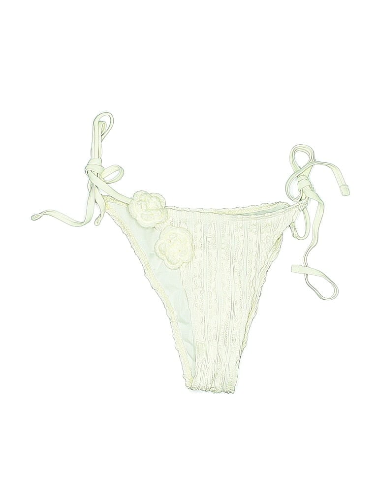 Pre-owned Unbranded Swimsuit Bottoms In White