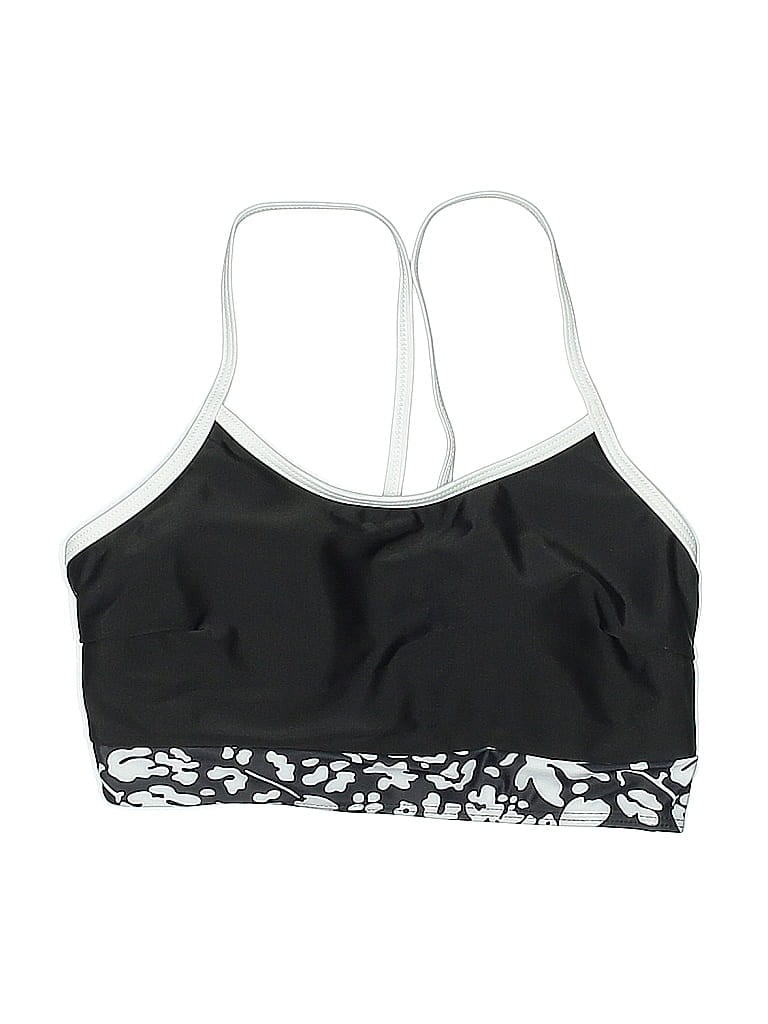 Pre-owned Unbranded Swimsuit Top Black Graphic Pattern Swimwear