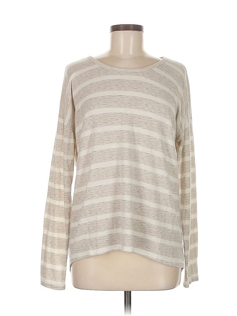 C ESTABLISHED 1946 Pre-owned Long Sleeve Top Ivory Boatneck Tops In White