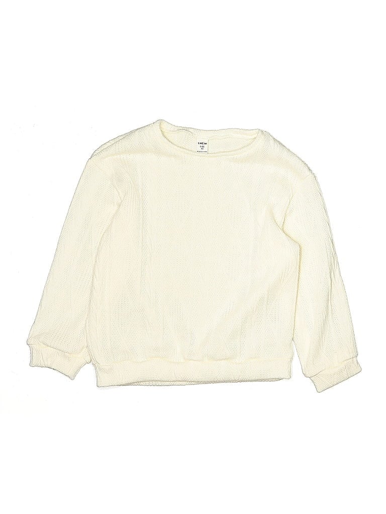 Pre-owned Shein Kids' Pullover Sweater In White