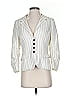 Lavender Brown Stripes White Blazer Size S - photo 1