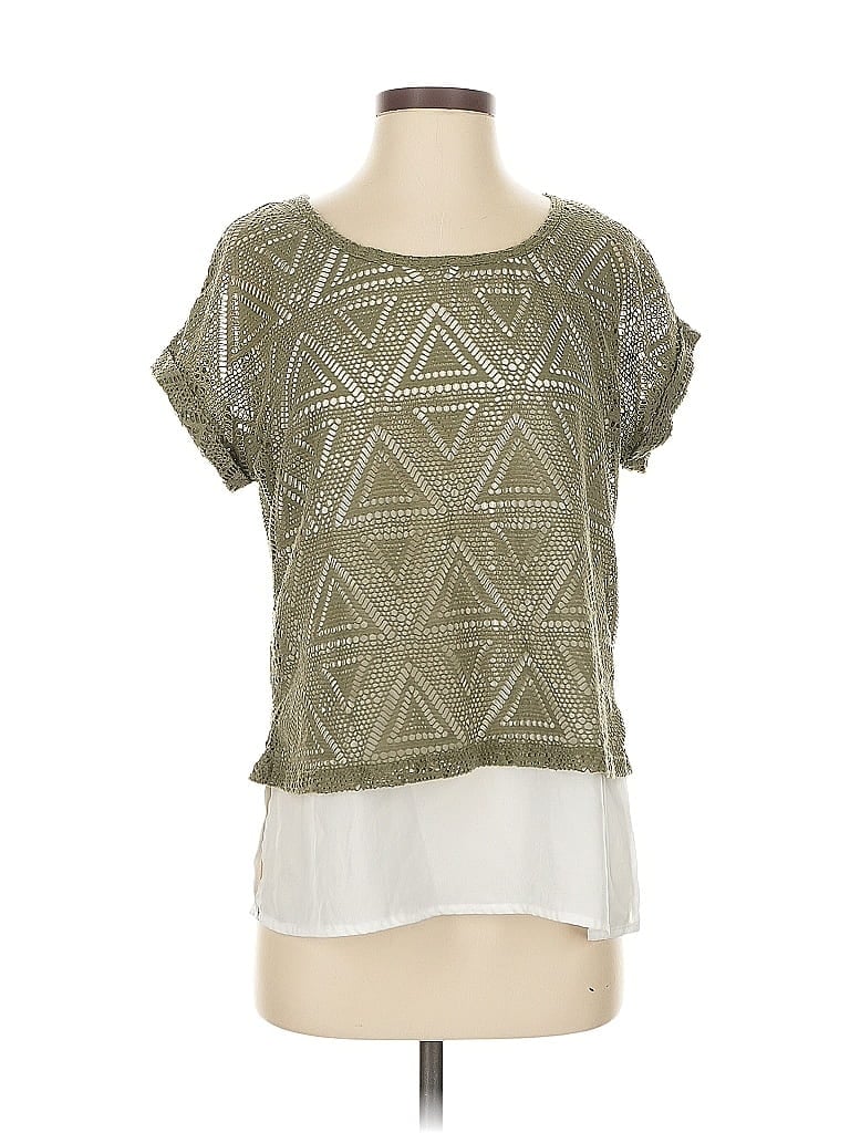 Pre-owned Soho Jeans New York & Company Short Sleeve Top In Green