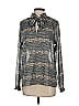 Calypso St. Barth 100% Polyester Gray Long Sleeve Blouse Size S - photo 1