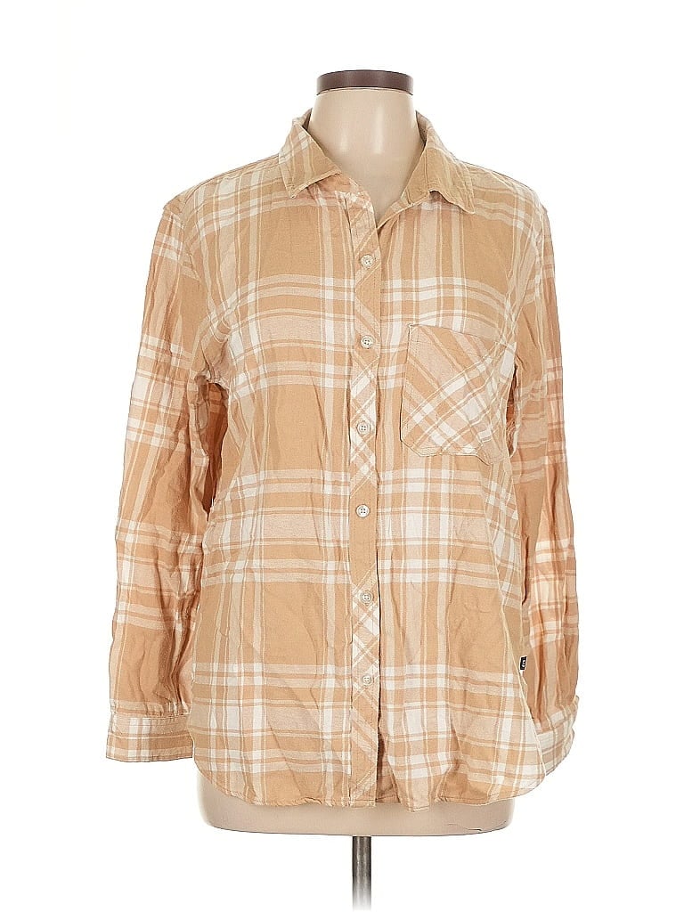Pre-owned Gap Long Sleeve Button Down Shirt In Brown