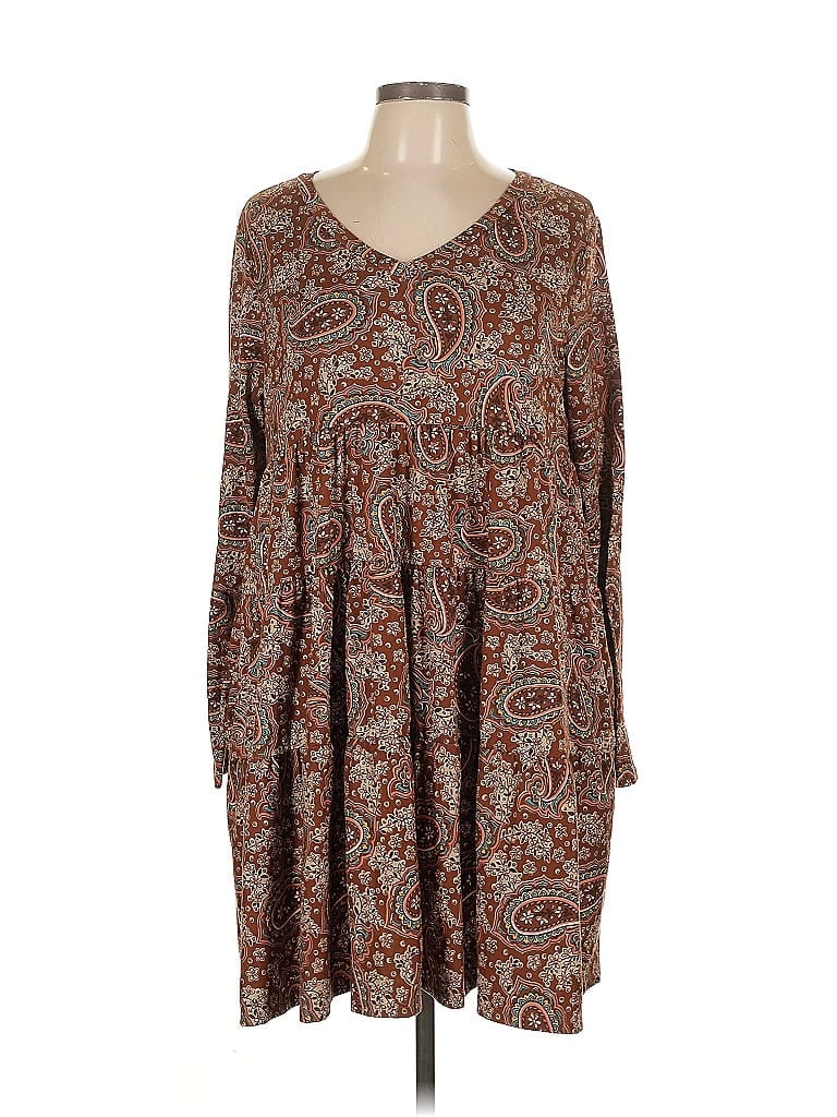 Pre-owned Jade By Jane Casual Dress In Brown