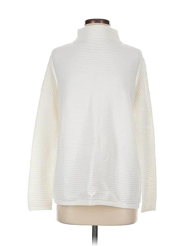 Pre-owned French Connection Turtleneck Sweater In White