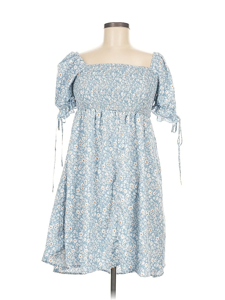 Pre-owned Shein Casual Dress In Blue