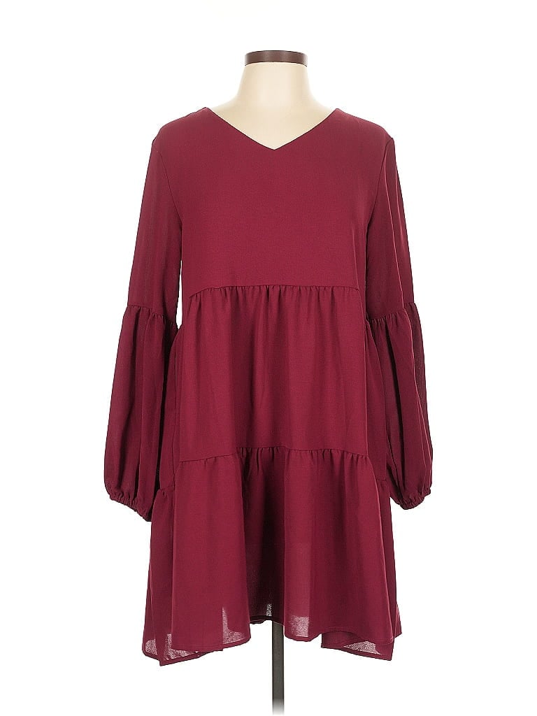 Pre-owned Made With Love Casual Dress In Burgundy